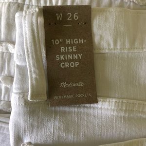 Madewell 10” High Rise Skinny Crop NWT